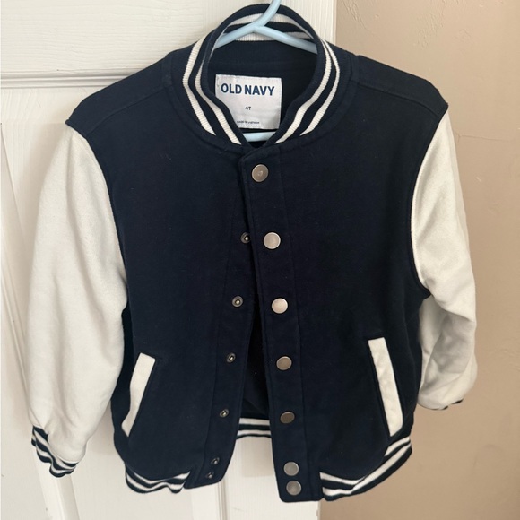 Old Navy Other - Old Navy Kids Varsity Jacket - Navy and White